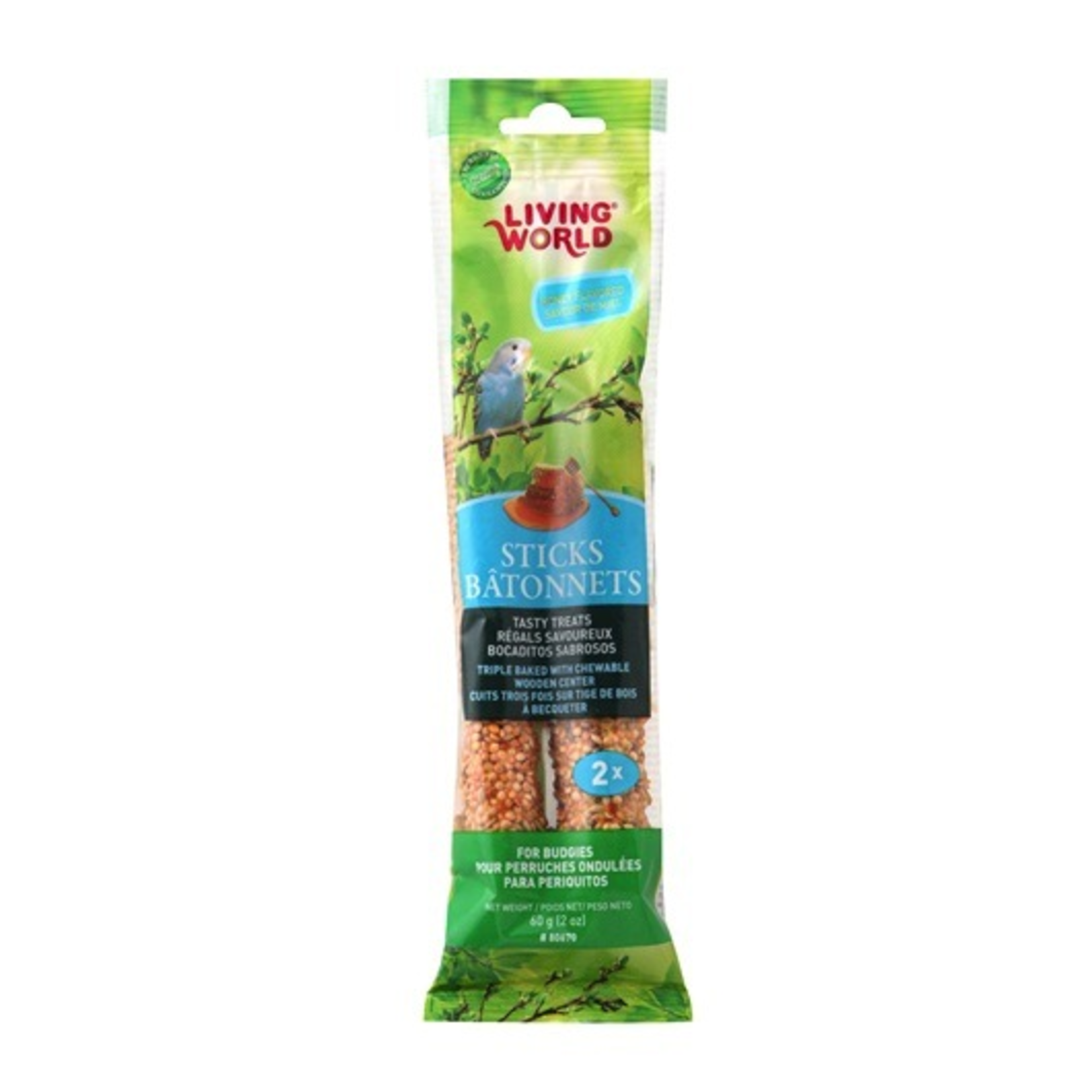 LIVING WORLD LW Parakeet Honey Stick, 2-pack 60gr