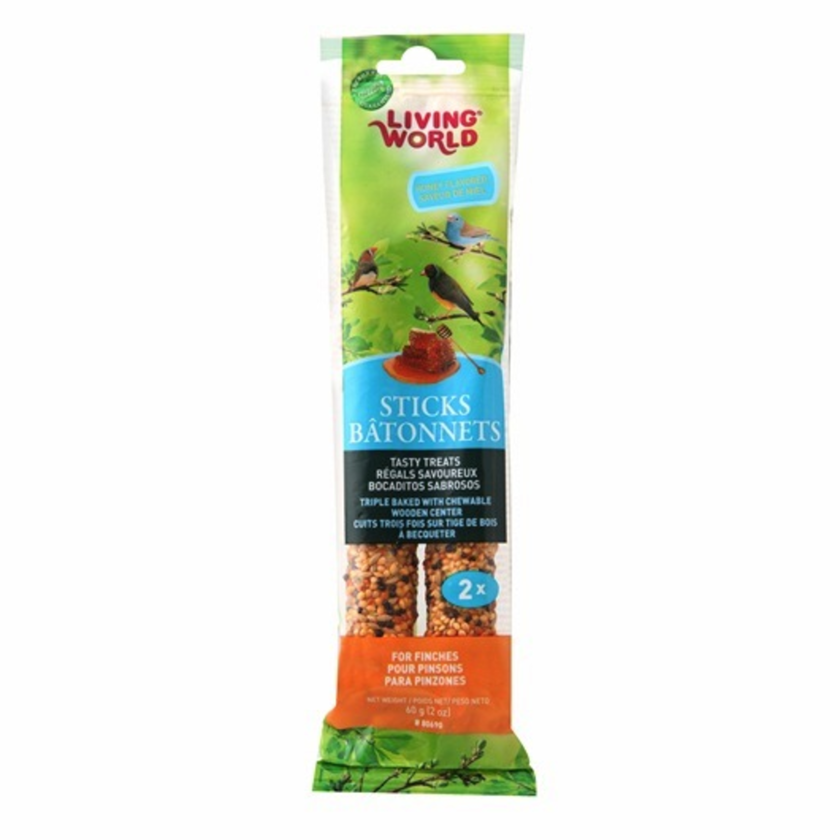 LIVING WORLD LW Finch Honey Stick, 2-pack 60gr