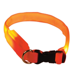 (D) Clip n' Glow LED Collar - Orange - Small