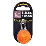 A.T. PET PRODUCTS (W) AT LED DOG TAG ORANGE