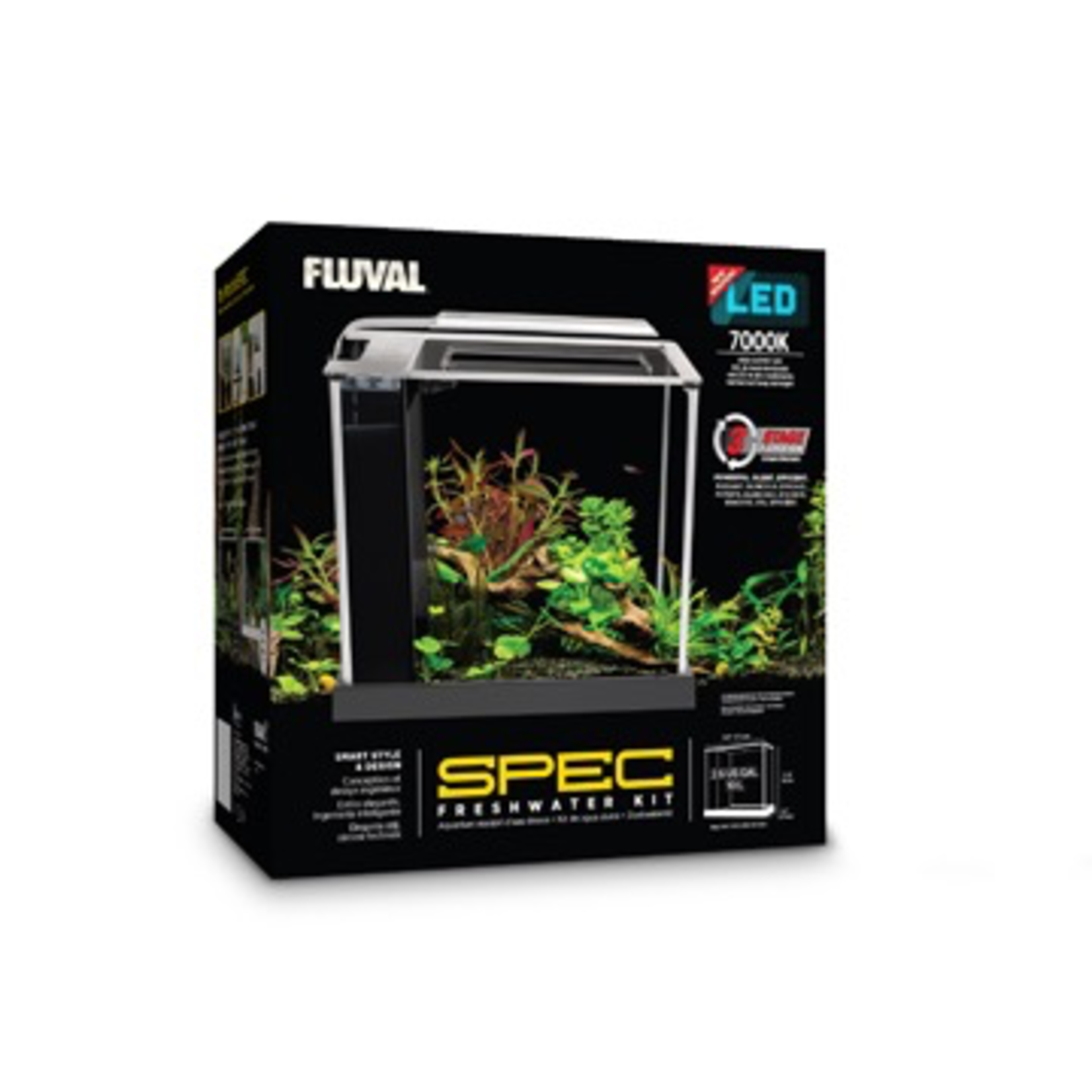 FLUVAL (W) Fluval Spec Aquarium Kit - Black - 10 L (2.6 US gal)