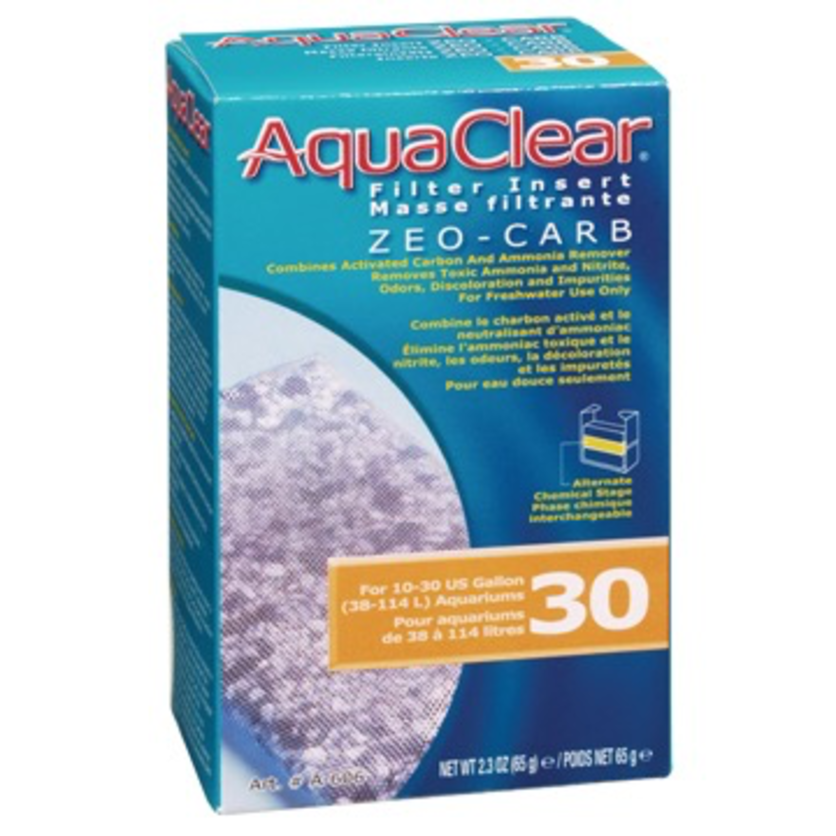 AQUACLEAR (W) AquaClear 30 Zeo-Carb Filter Insert, 65 g (2.3 oz)