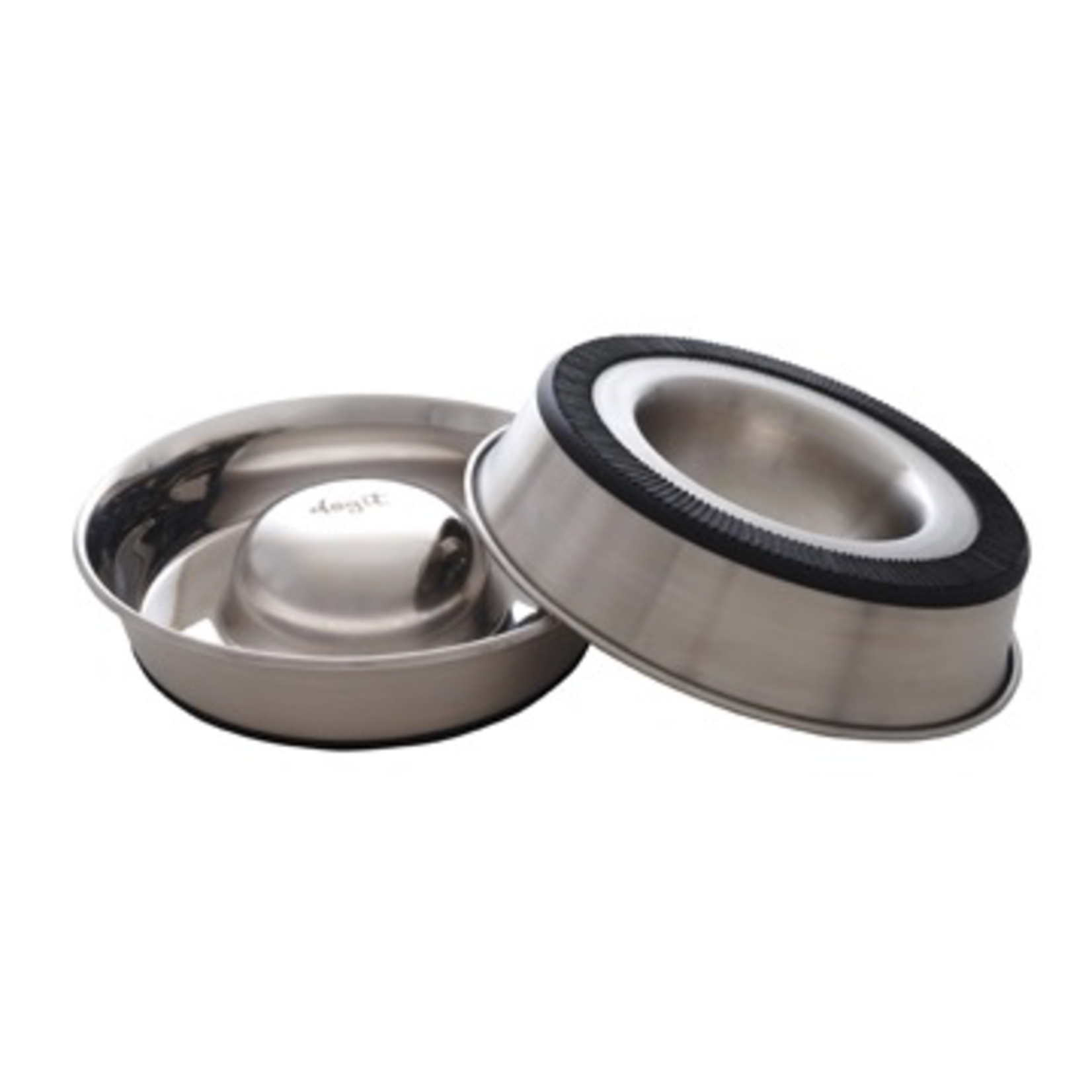 DOG IT (W) Dogit Stainless Steel Non-Skid Slow Feed Dog Bowl - 1.7 L (57.5 fl.oz.)