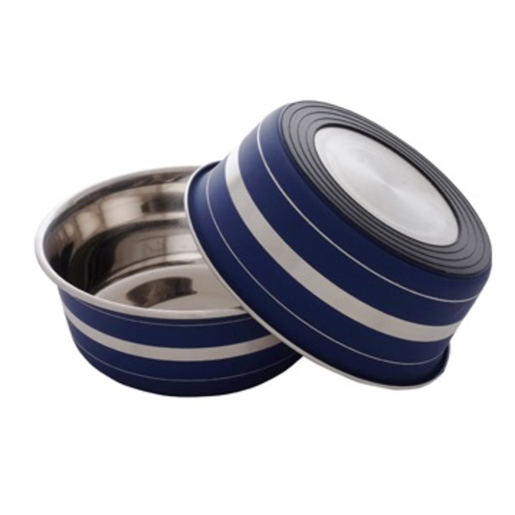 DOG IT Dogit Stainless Steel Non-Skid Dog Bowl - Blue Striped - 350 ml (11.8 fl.oz.)