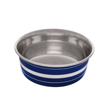 DOG IT (W) Dogit Stainless Steel Non-Skid Dog Bowl - Blue Striped - 560 ml (19 fl.oz.)