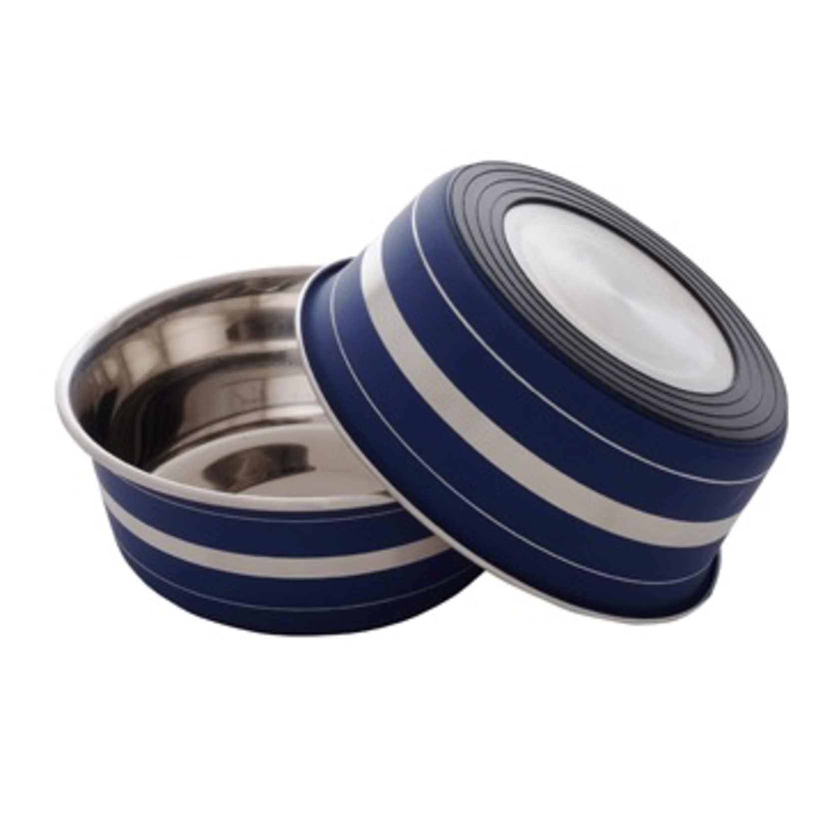 DOG IT (W) Dogit Stainless Steel Deluxe Non-Skid Bowl, Blue Stripe, 1150 ml