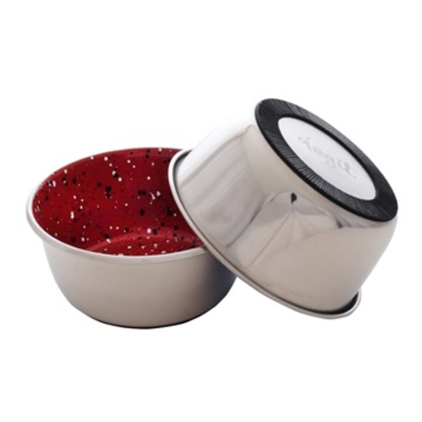 DOG IT (W) Dogit Stainless Steel Non-Skid Dog Bowl - Red Speckle - 950 ml (32 fl.oz.)