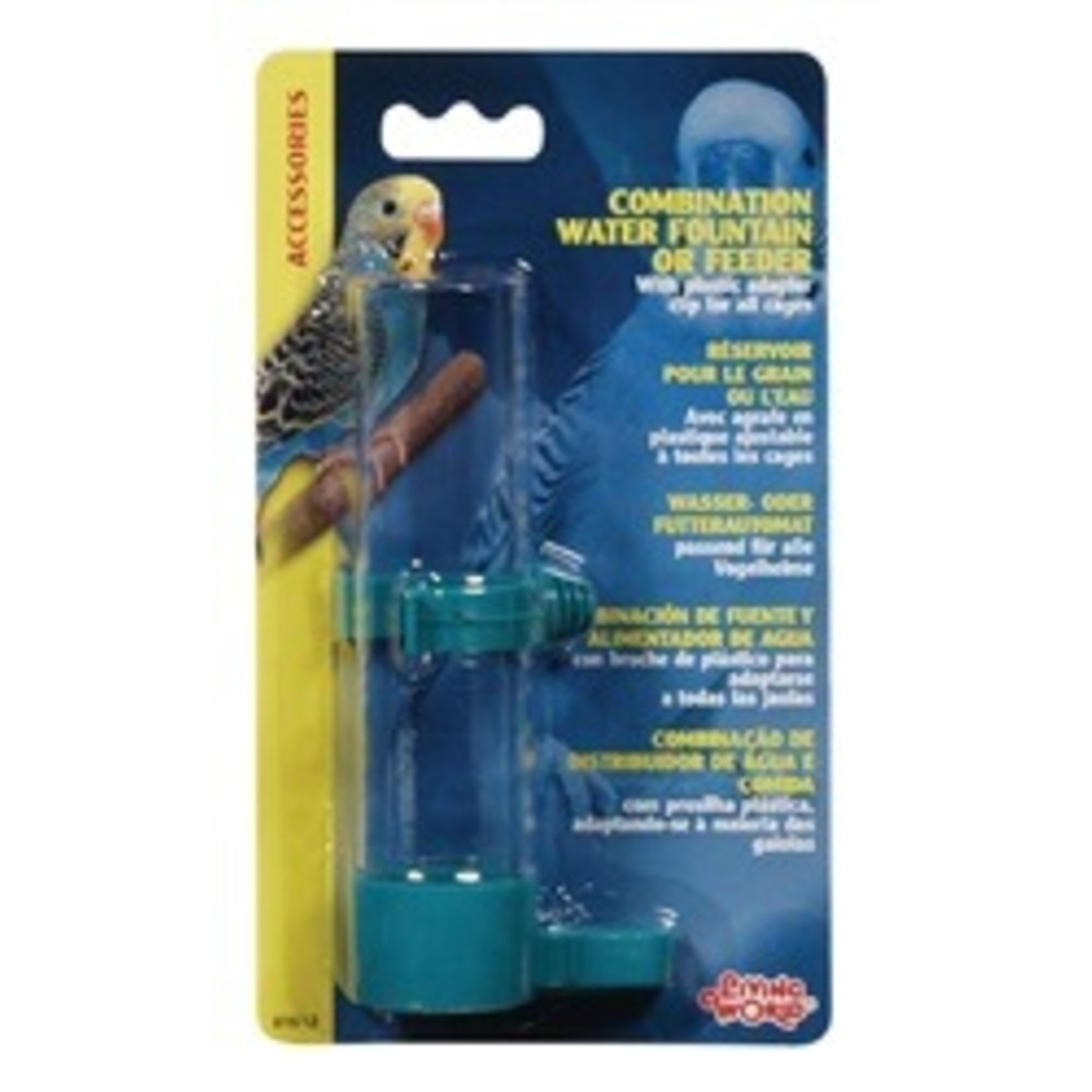 LIVING WORLD LW Combination Water or Seed Feeder,Lg-V