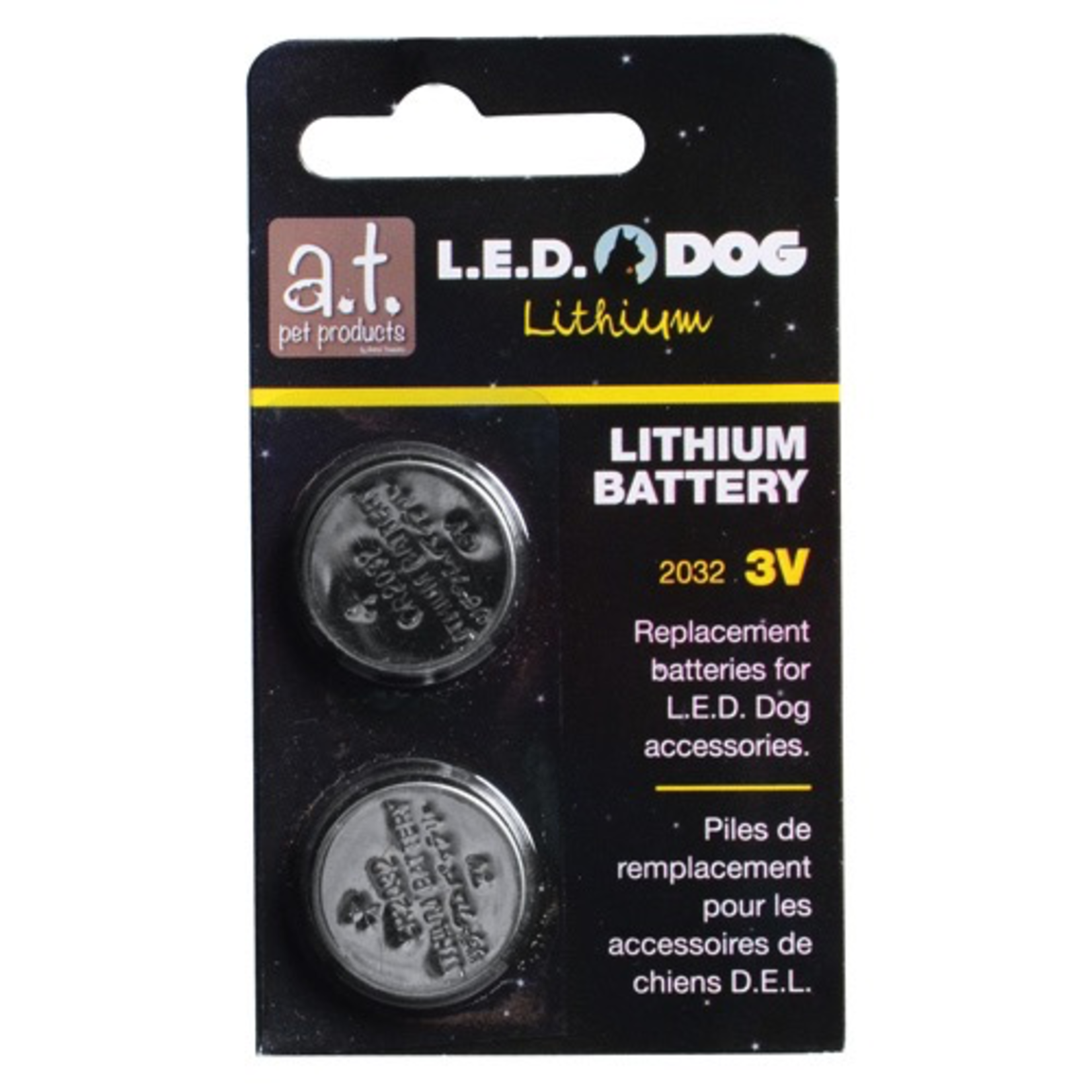 A.T. PET PRODUCTS (D) AT LED DOG - BATTERY