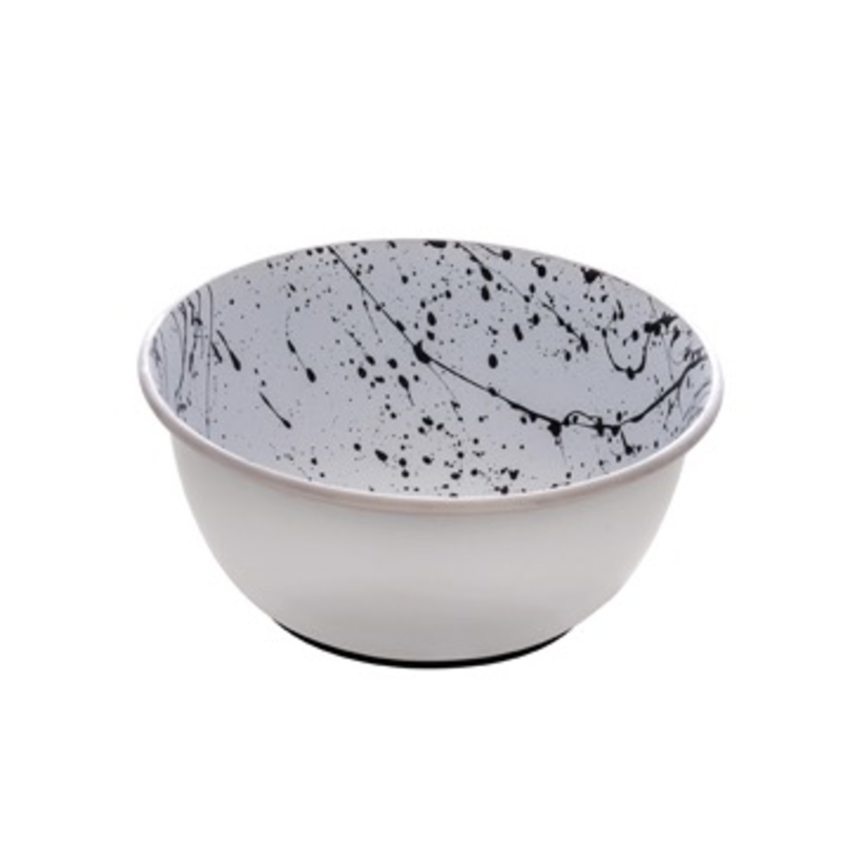 DOG IT (W) Dogit Stainless Steel Non-Skid Dog Bowl - Black & White Splash - 500 ml (17 fl.oz.)