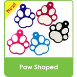 Designer & Paw Shaped (one side engraving only)