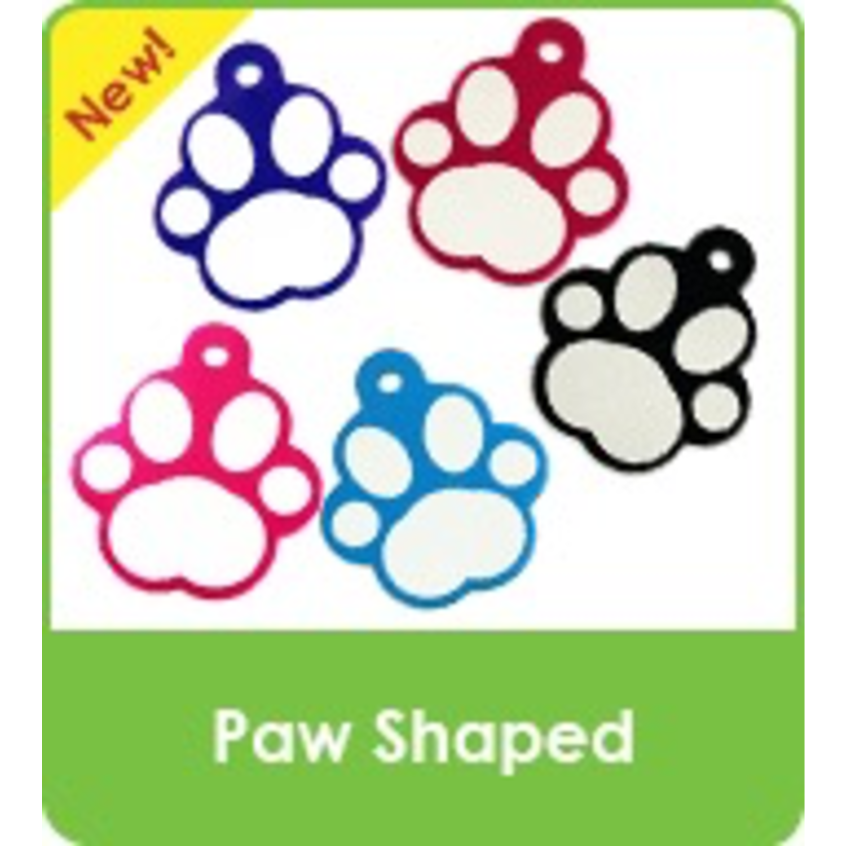 Designer & Paw Shaped (one side engraving only)