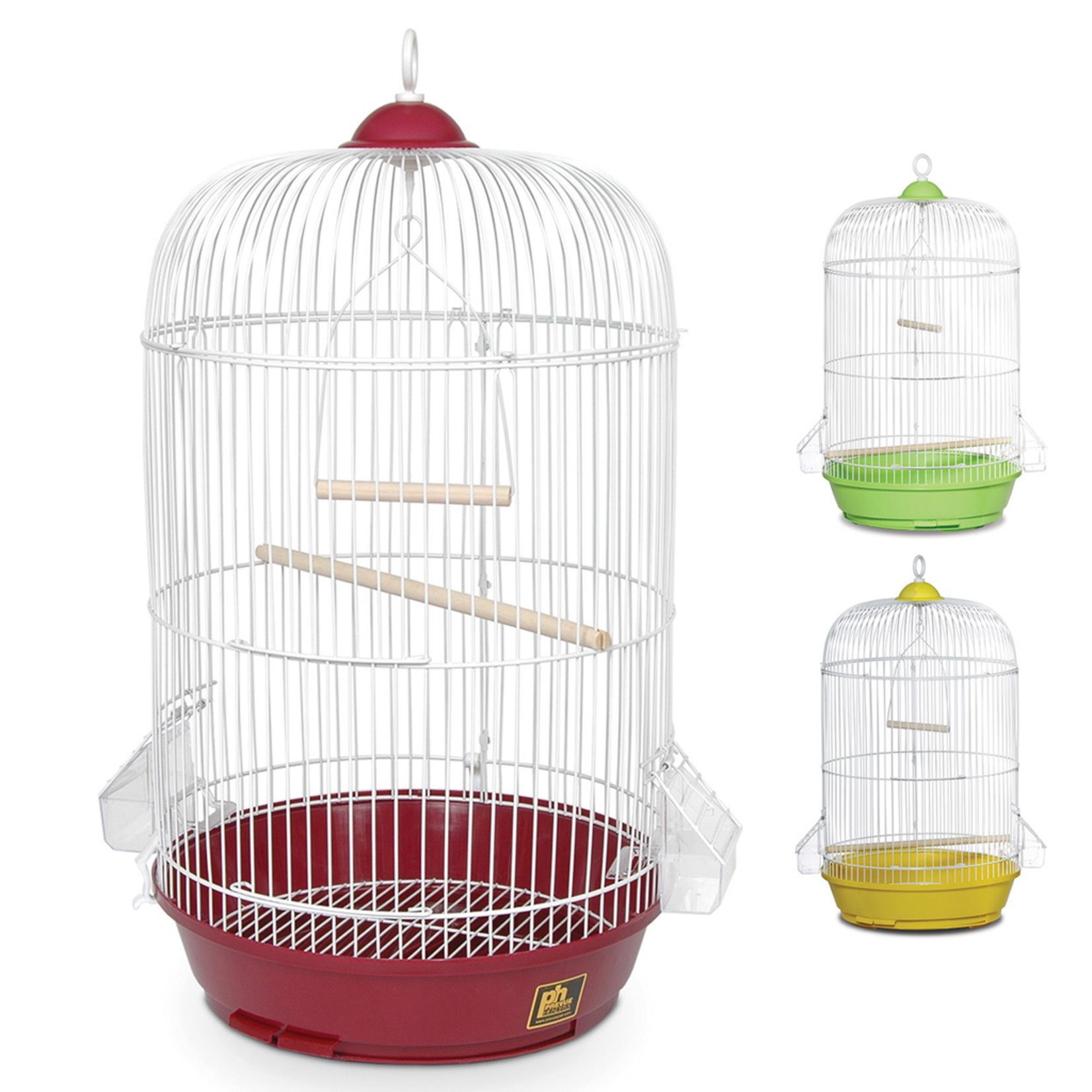 PREVUE PET (W) PH Small Round Bird Cage - Assorted Colors - Multipack - 12.75" dia x 26"