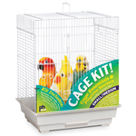 PREVUE HENDRYX (W) Square Roof Bird Cage Kit - White - 18" x 14" x 22"