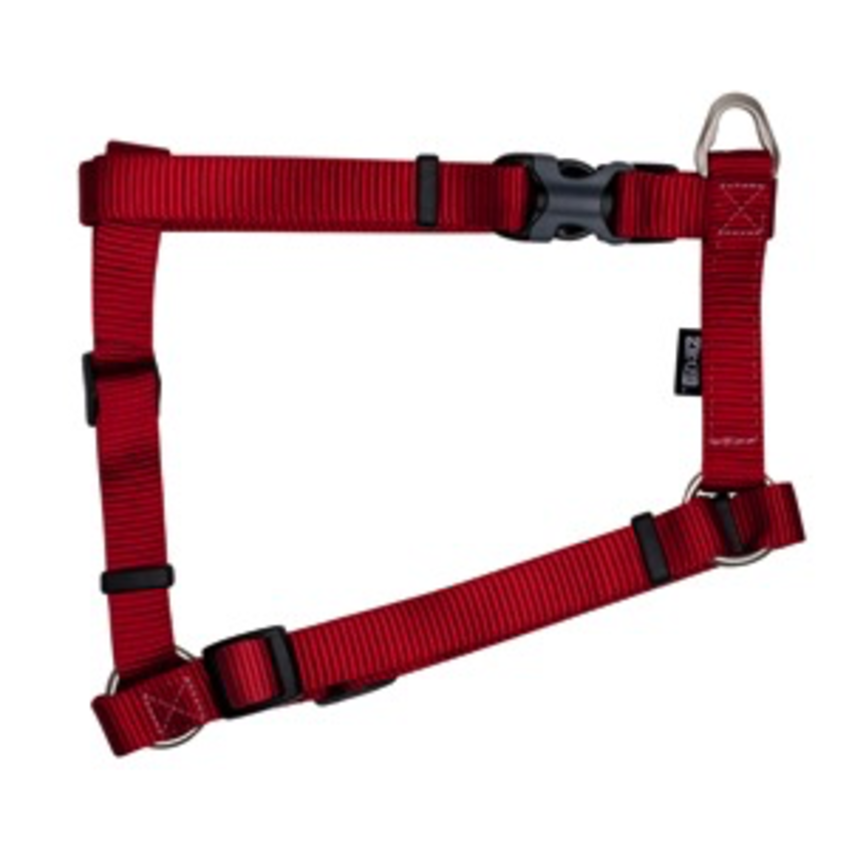 ZEUS Zeus Nylon Dog Harness - Deep Red - Large - 2 cm x 45-70 cm (3/4” x 18”-27”)