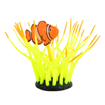 UNDERWATER TREASURES (W) UT Glow Action Bubbling Clownfish in Anemone - Yellow