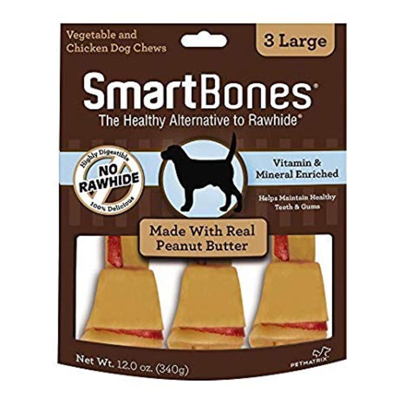 SMART BONES (W) Smart Bones Peanut Butter Large 3 Pack