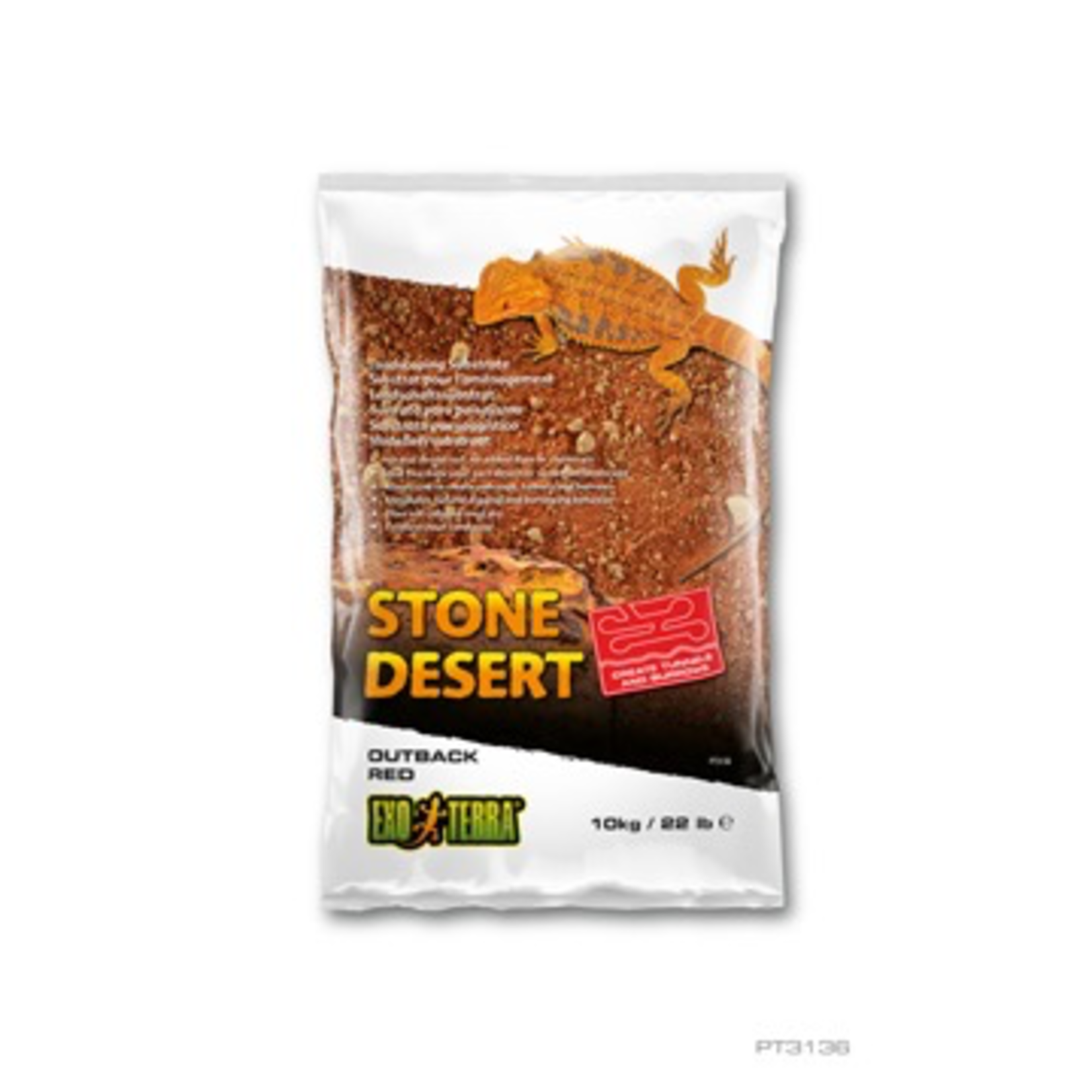 EXO TERRA (W) Exo Terra Stone Desert Substrate - Outback Red Stone - 10 kg (22 lbs)