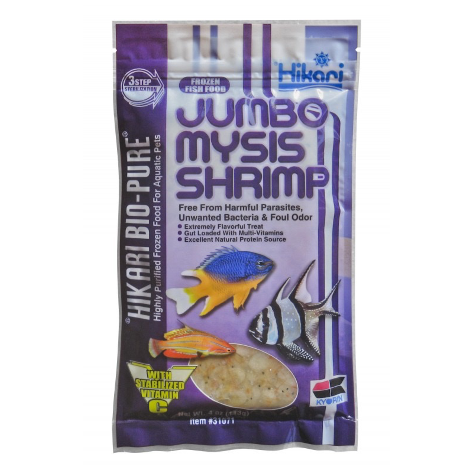 HIKARI (D) Frozen Jumbo Mysis Shrimp - Flatpack - 4 oz