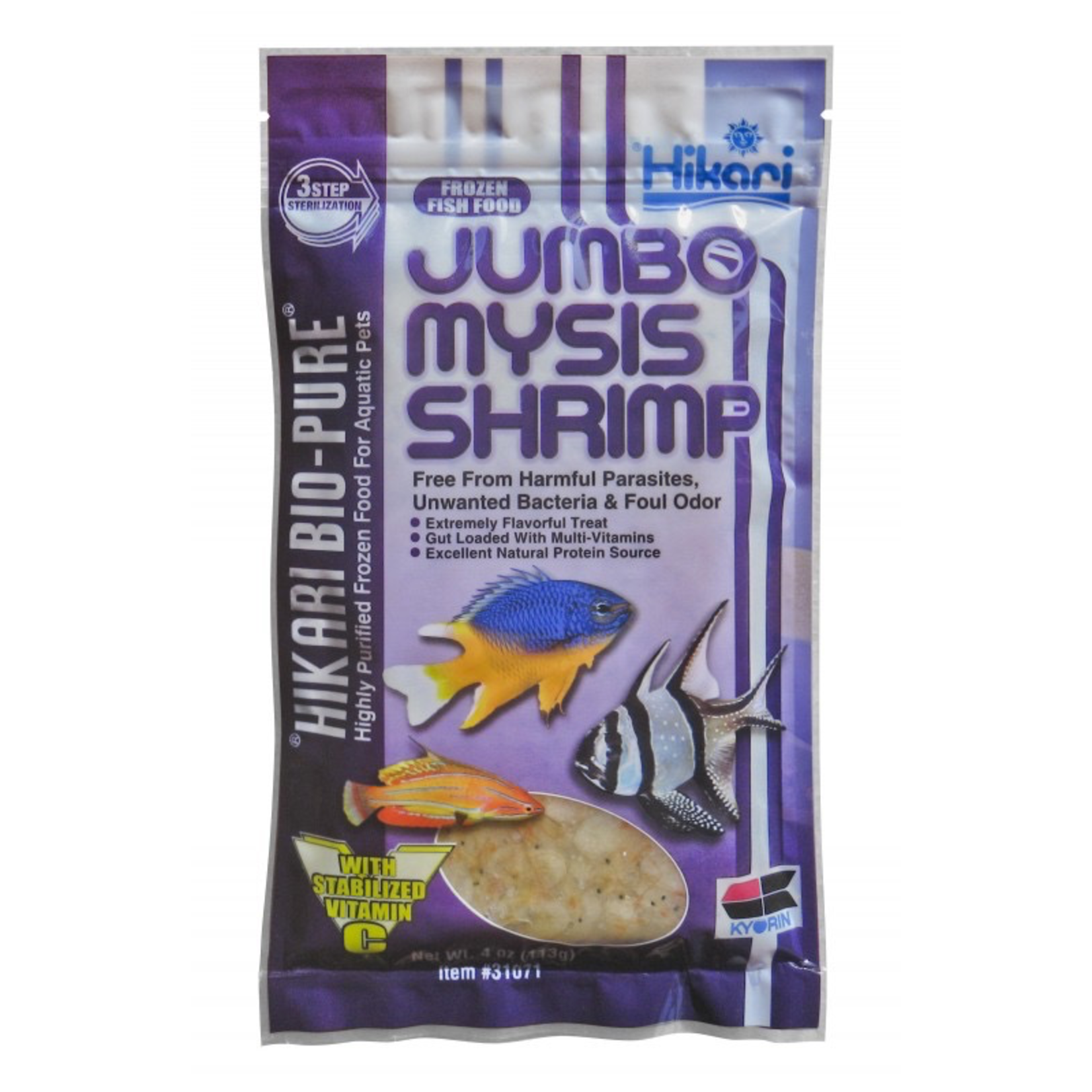 HIKARI (P) Frozen Jumbo Mysis Shrimp - Flatpack - 4 oz