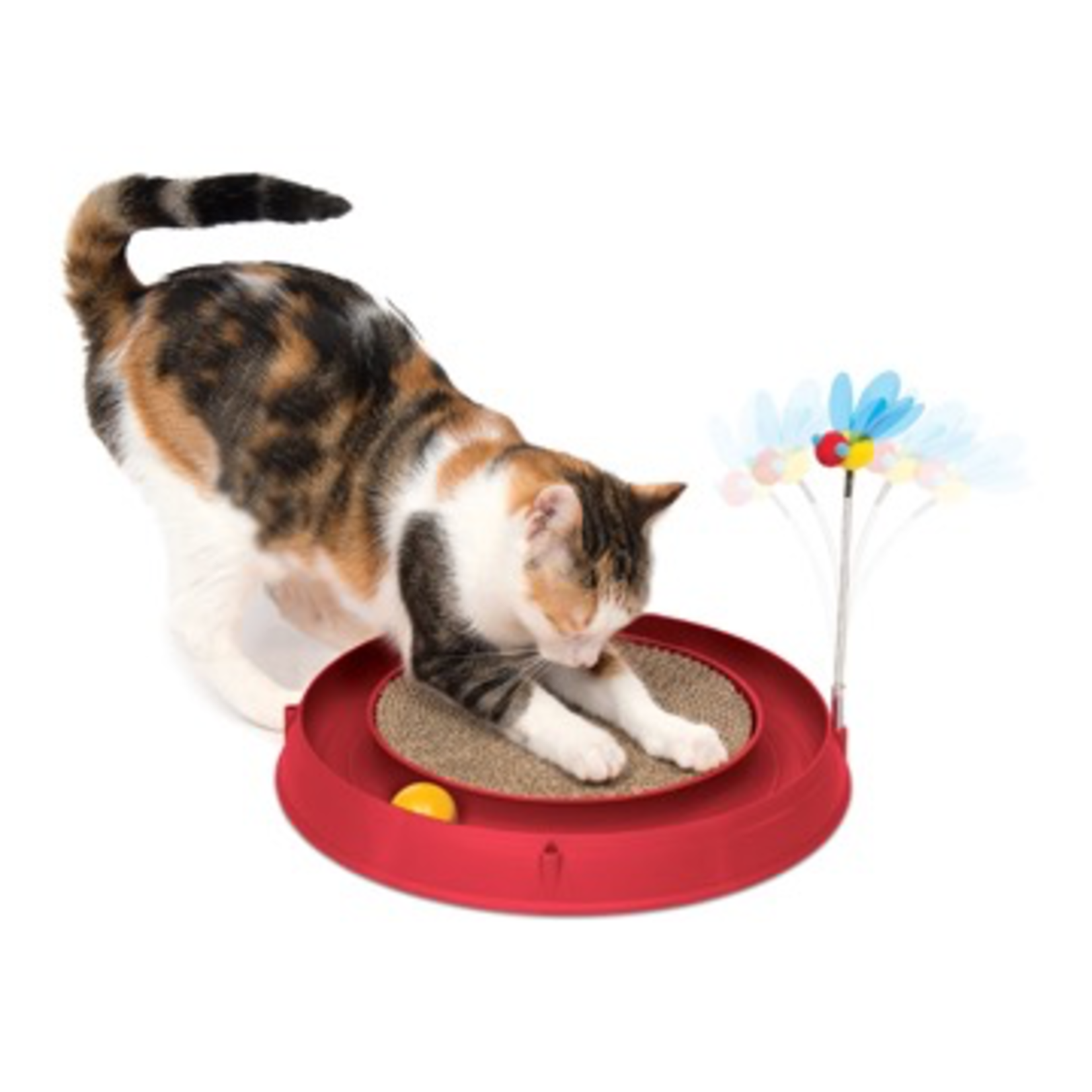 CAT IT Catit Play-Scratch Pad, Bee, and Ball-Red