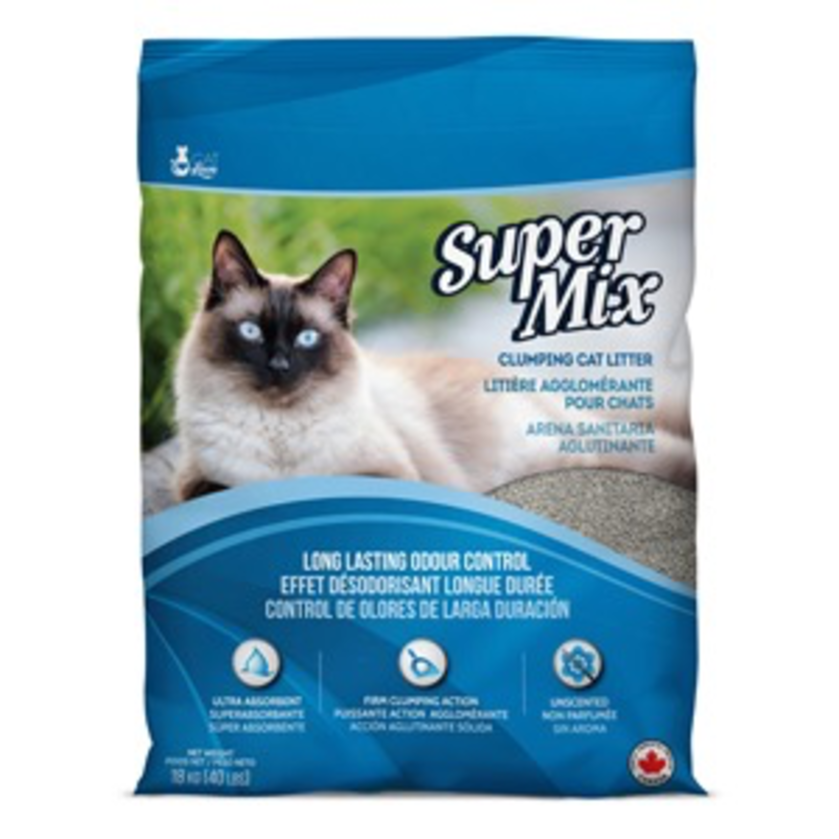 CAT IT Cat Love Super Mix Unscented Clumping Cat Litter - 18 kg (40 lbs)