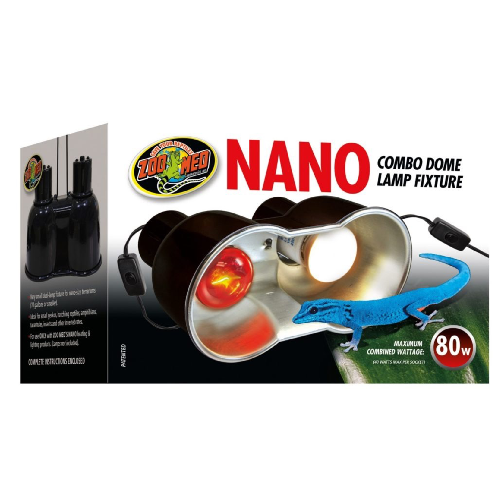 Zoo Med Nano Combo Dome Lamp Fixture - 80 W
