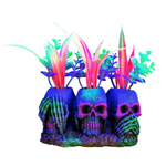 MARINA (D) Marina iGlo 3 Skulls with Plants, 3"