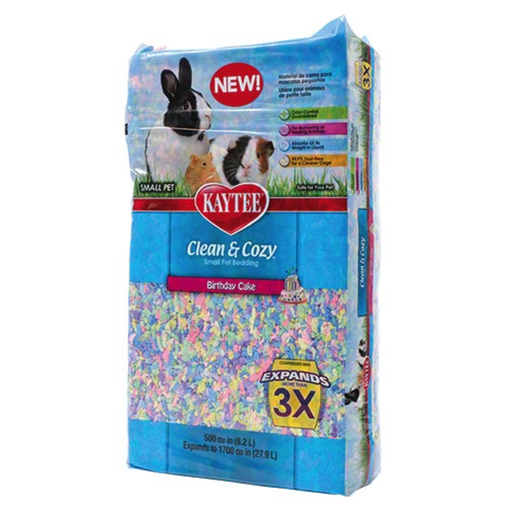 KAYTEE (W) Clean and Cozy Small Pet Bedding - 500 cu in - Birthday Cake