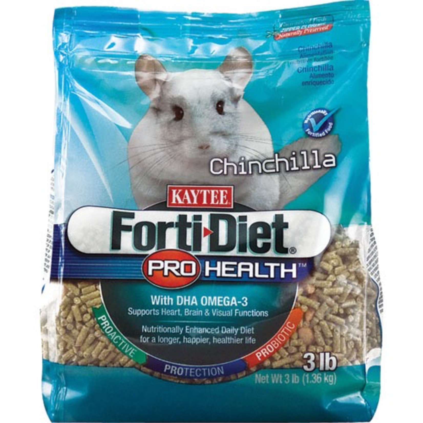 KAYTEE Kaytee Forti-Diet Pro Health Chinchilla Formula - 3 lb
