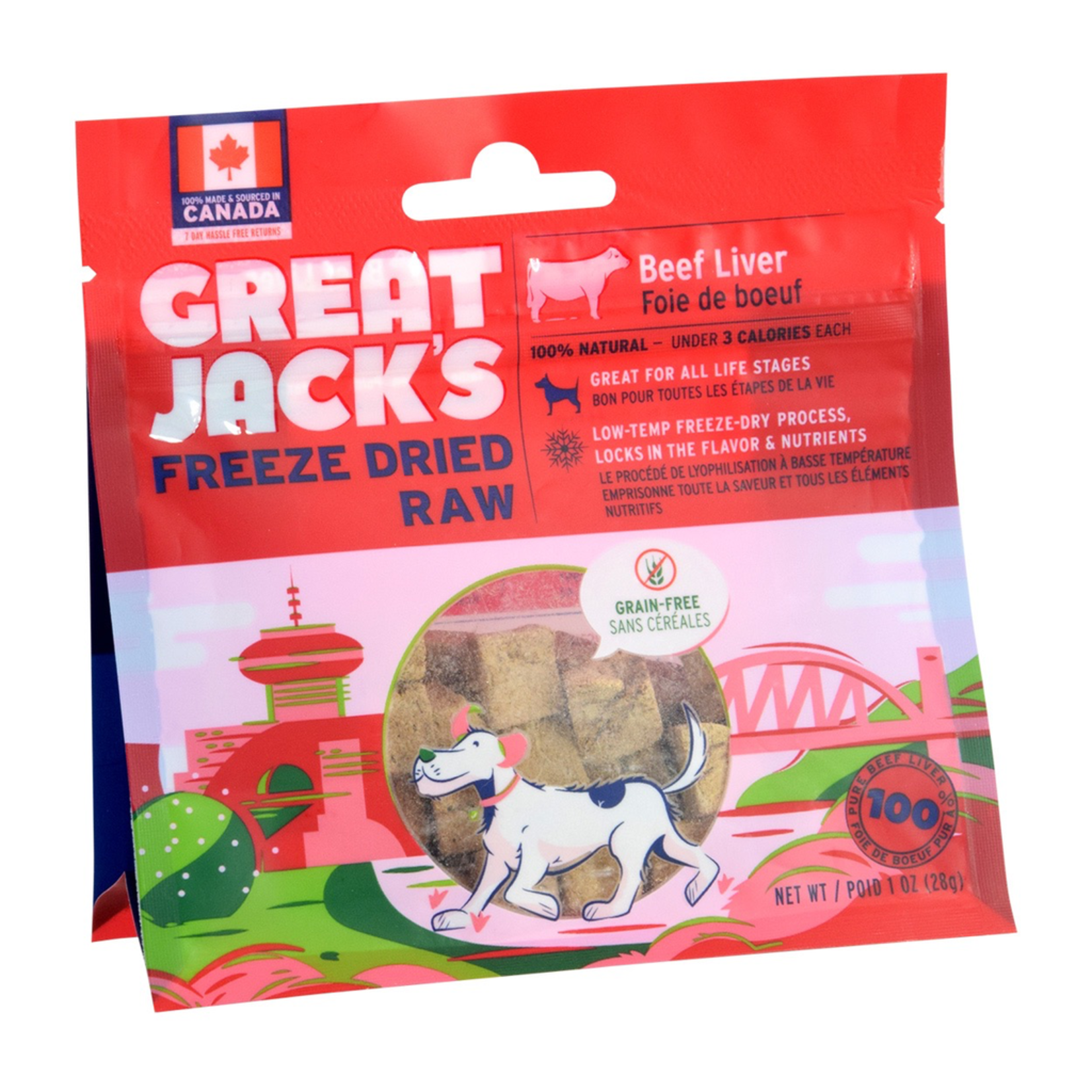 GREAT JACK'S Great Jack's Freeze Dried Raw Treats - Beef Liver - 1 oz