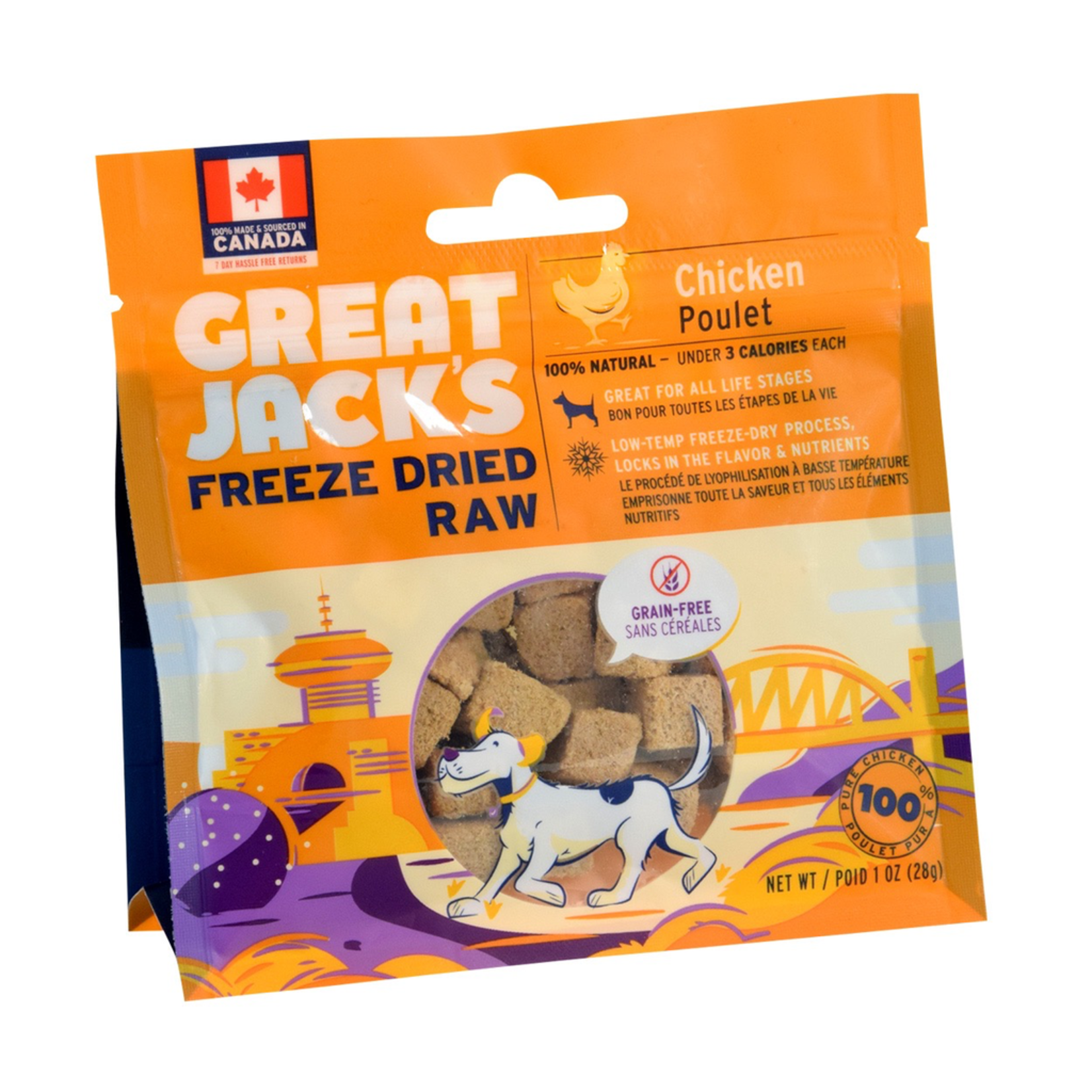 GREAT JACK'S Great Jack's Freeze Dried Raw Treats - Chicken - 1 oz