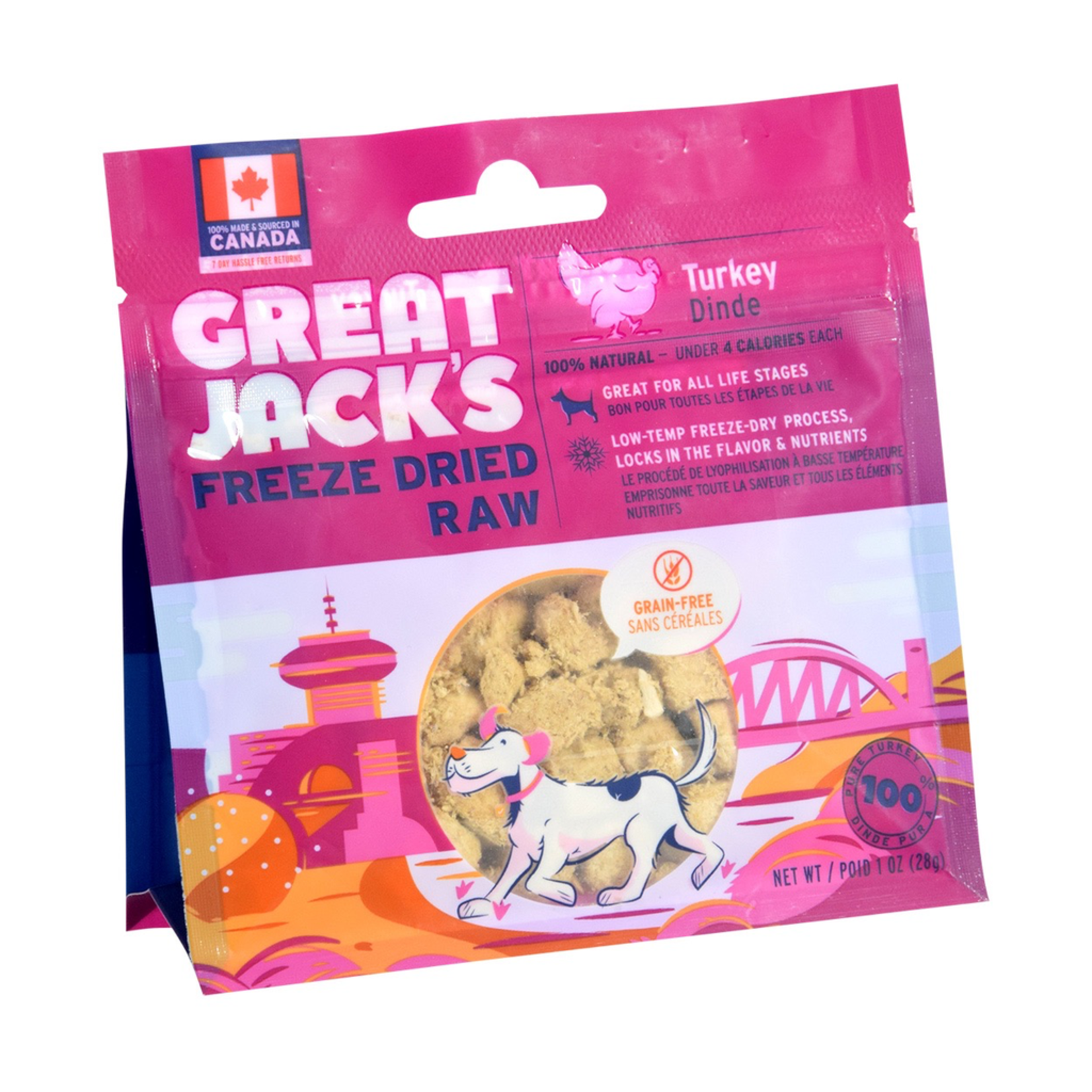 GREAT JACK'S Great Jack's Freeze Dried Raw Treats - Turkey - 1 oz