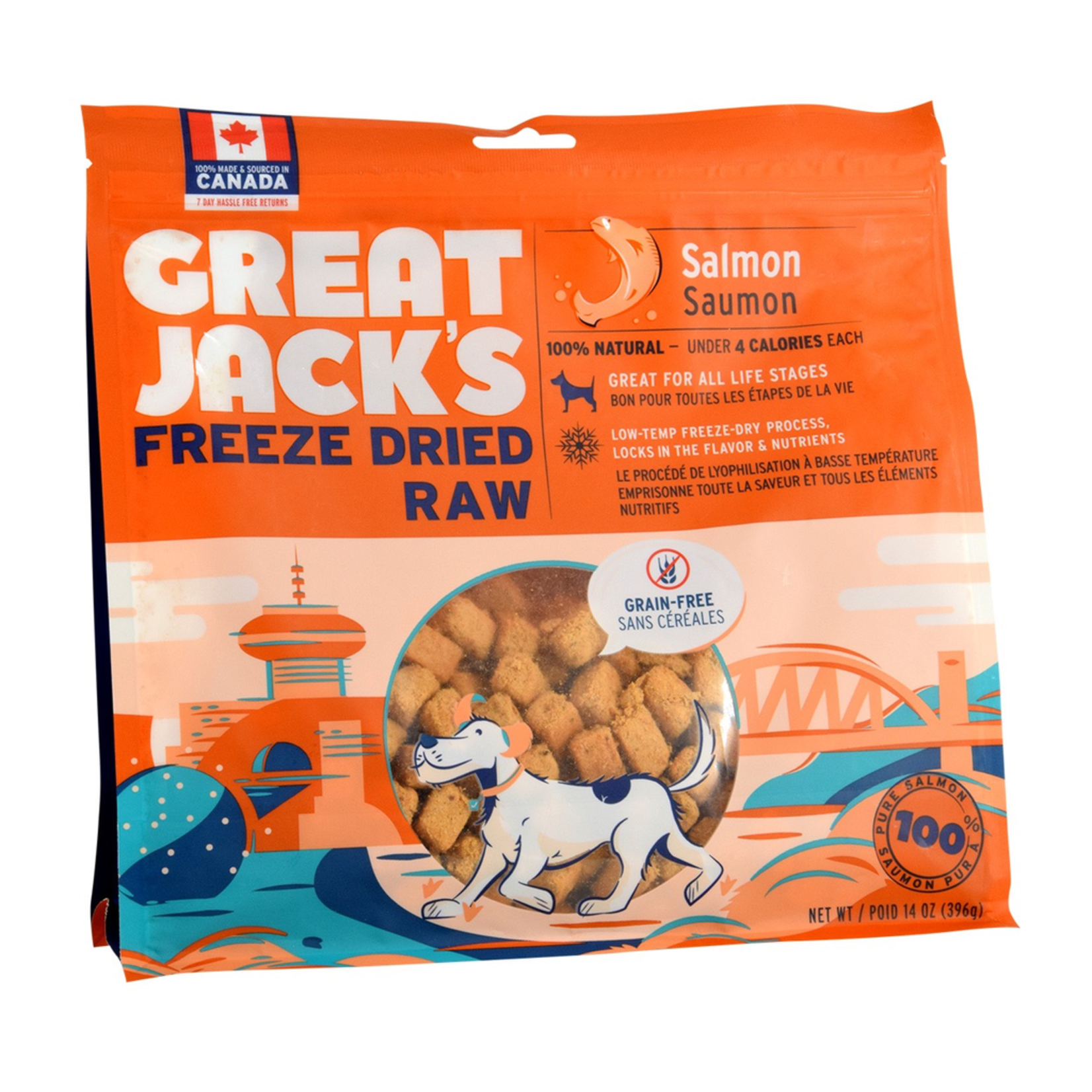GREAT JACK'S (W) Great Jack's Freeze Dried Raw Treats - Salmon - 14 oz