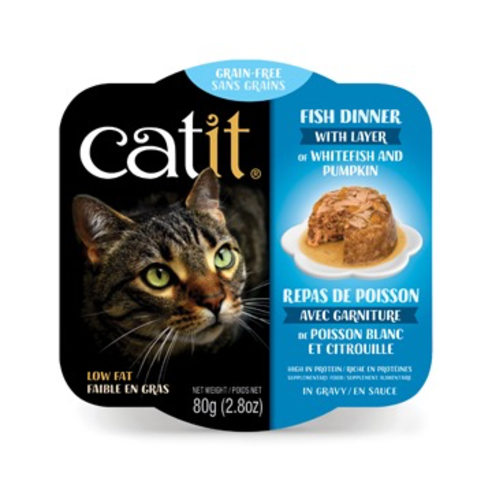 CAT IT (W) Catit Fish Dinner with Whitefish & Pumpkin - 80 g (2.8 oz)