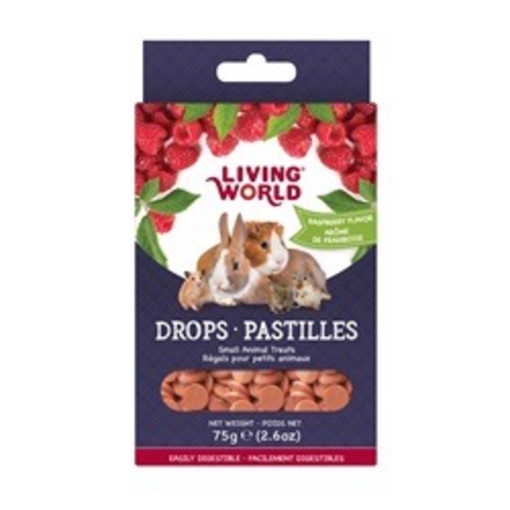 LIVING WORLD LW Small Animal Drops, Raspberry, 75g