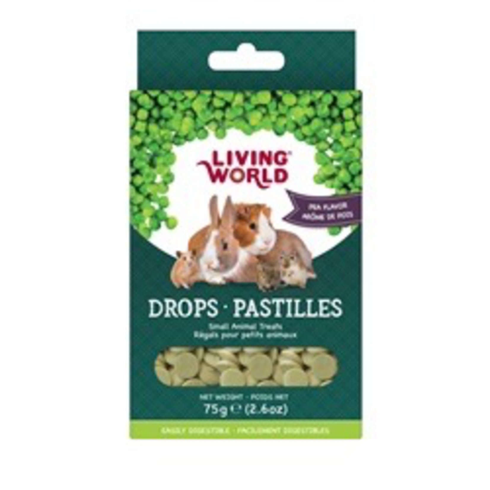 LIVING WORLD LW Small Animal Drops, Pea, 75g