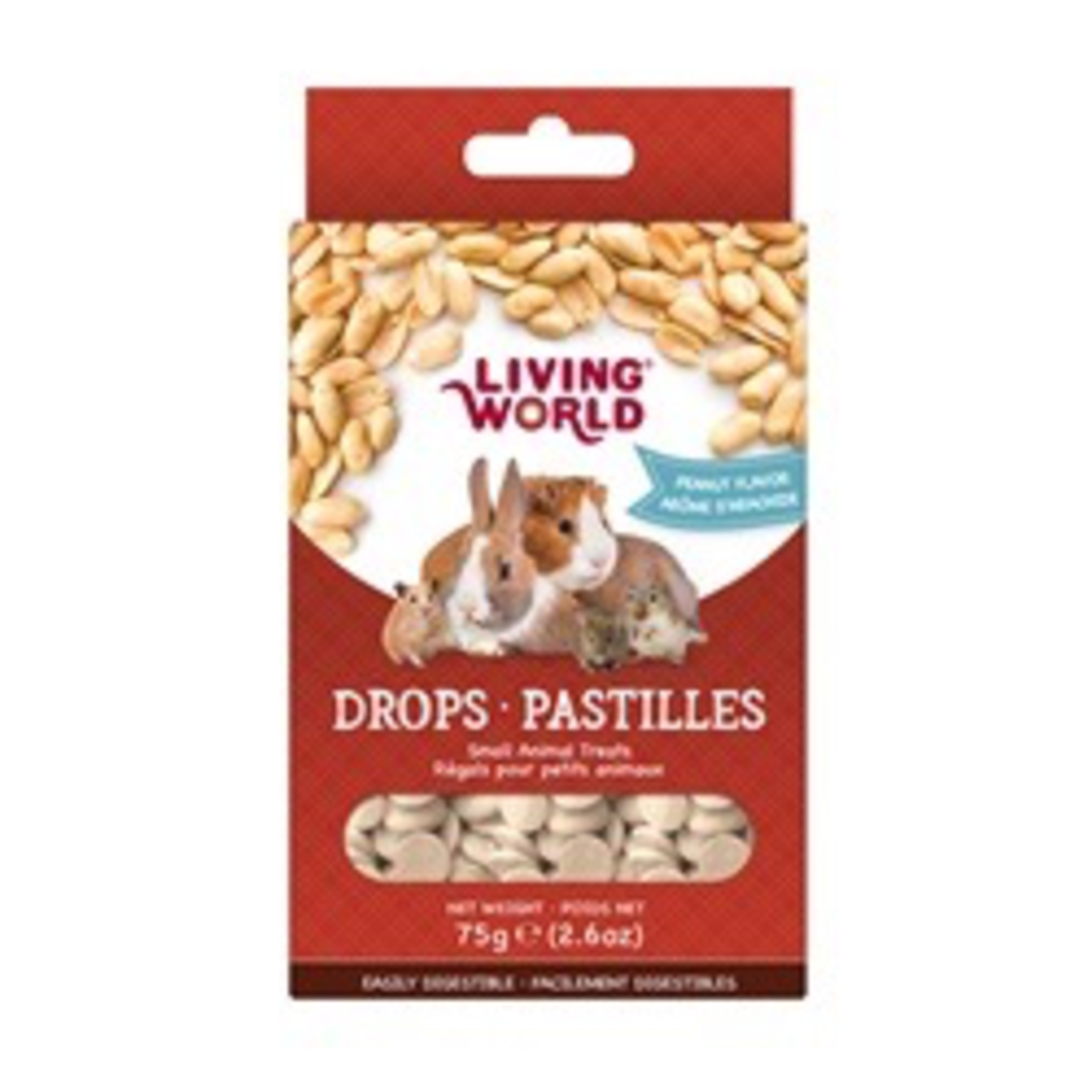 LIVING WORLD LW Small Animal Drops, Peanut, 75g