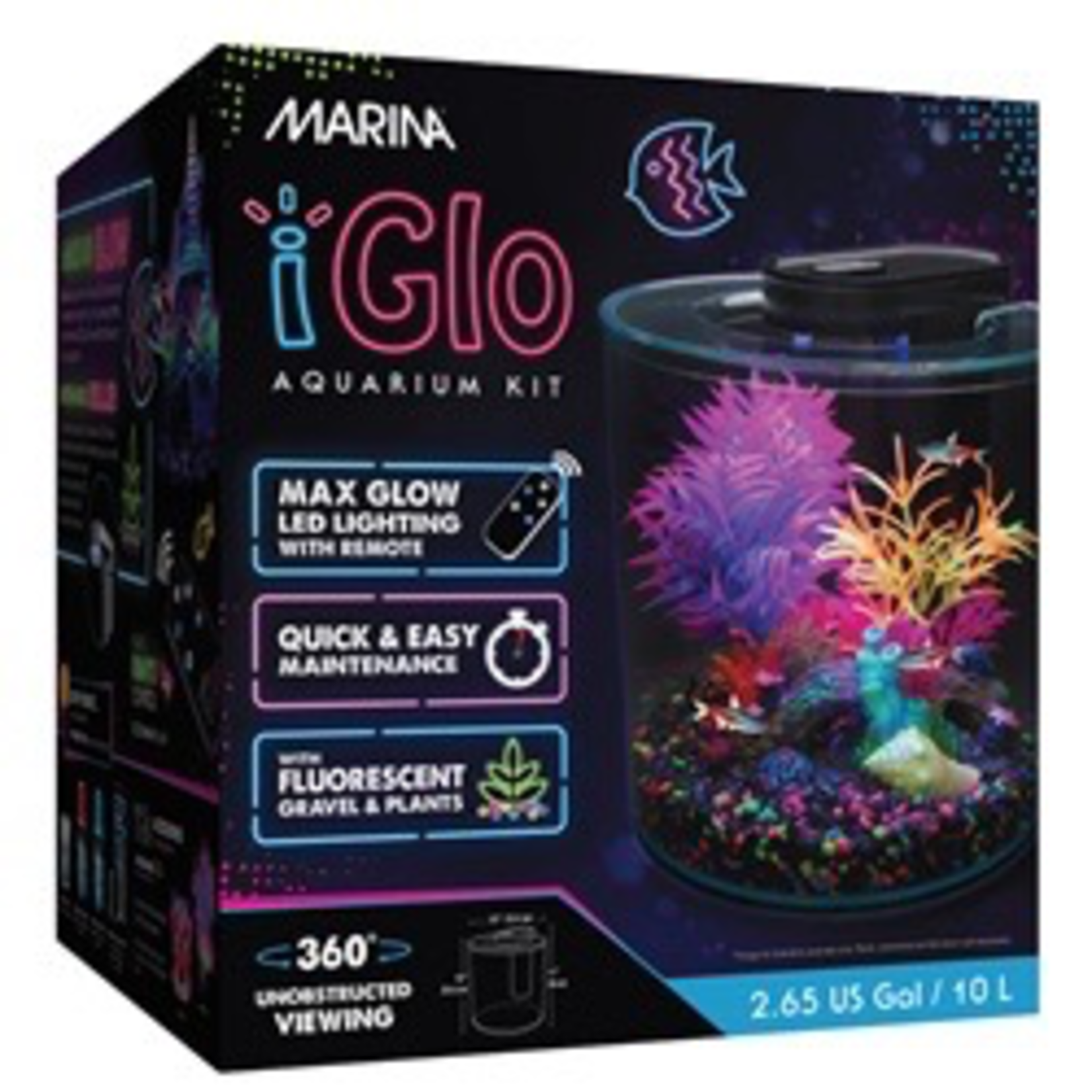 MARINA Marina iGlo 360° Aquarium Kit, 2.65 gal.