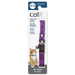 CAT IT Catit Adjustable Breakaway Nylon Collar with Rivets - Purple with Ladybugs - 20-33 cm (8-13 in)