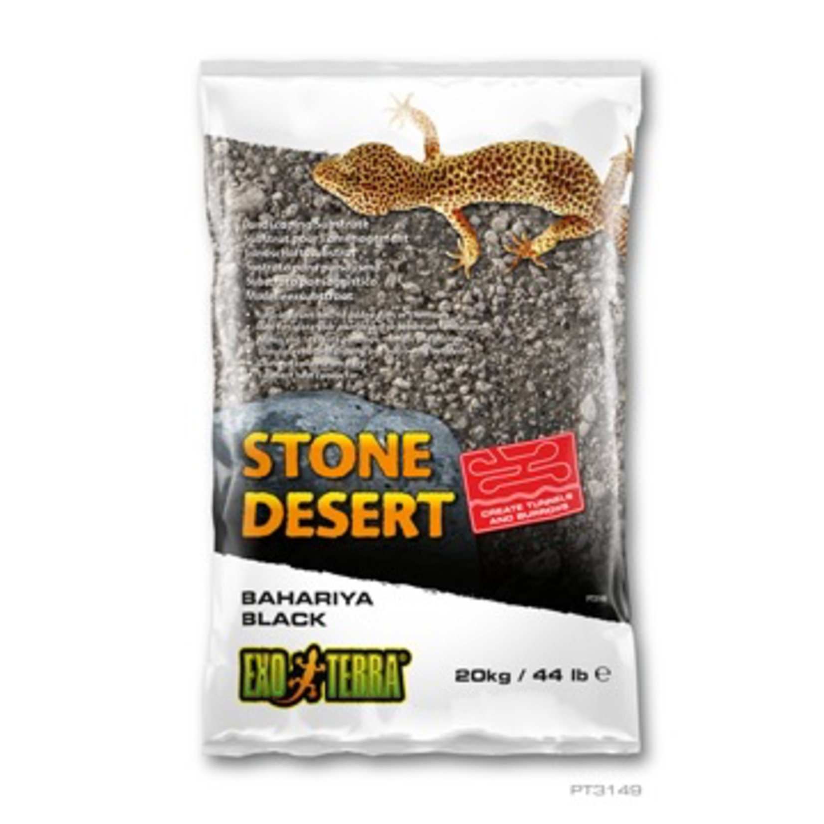 EXO TERRA (W) Exo Terra Stone Desert Substrate - Bahariya Black - 20 kg (44 lbs)
