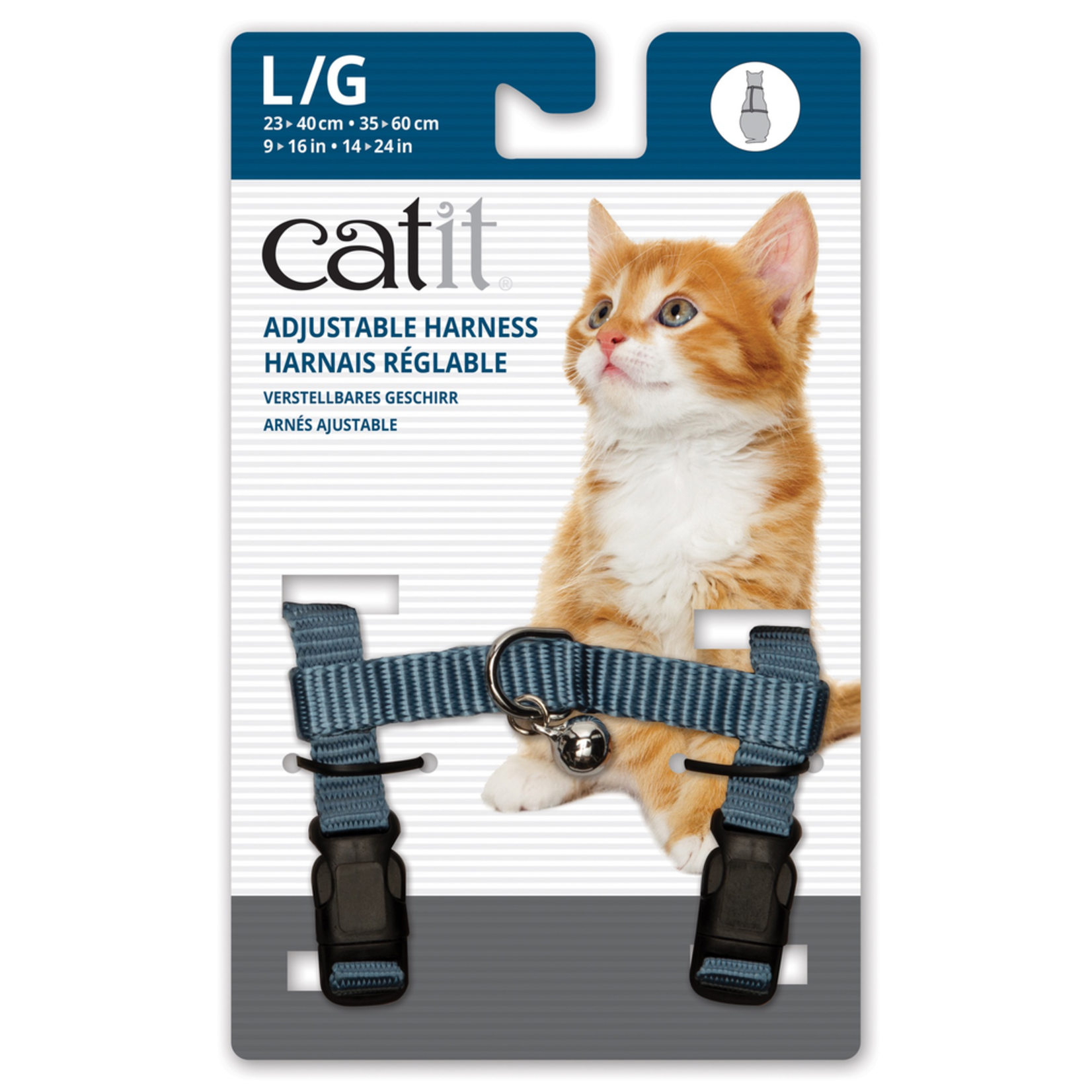 CAT IT (W) Catit Adjustable Nylon Harness - Light Blue - Large