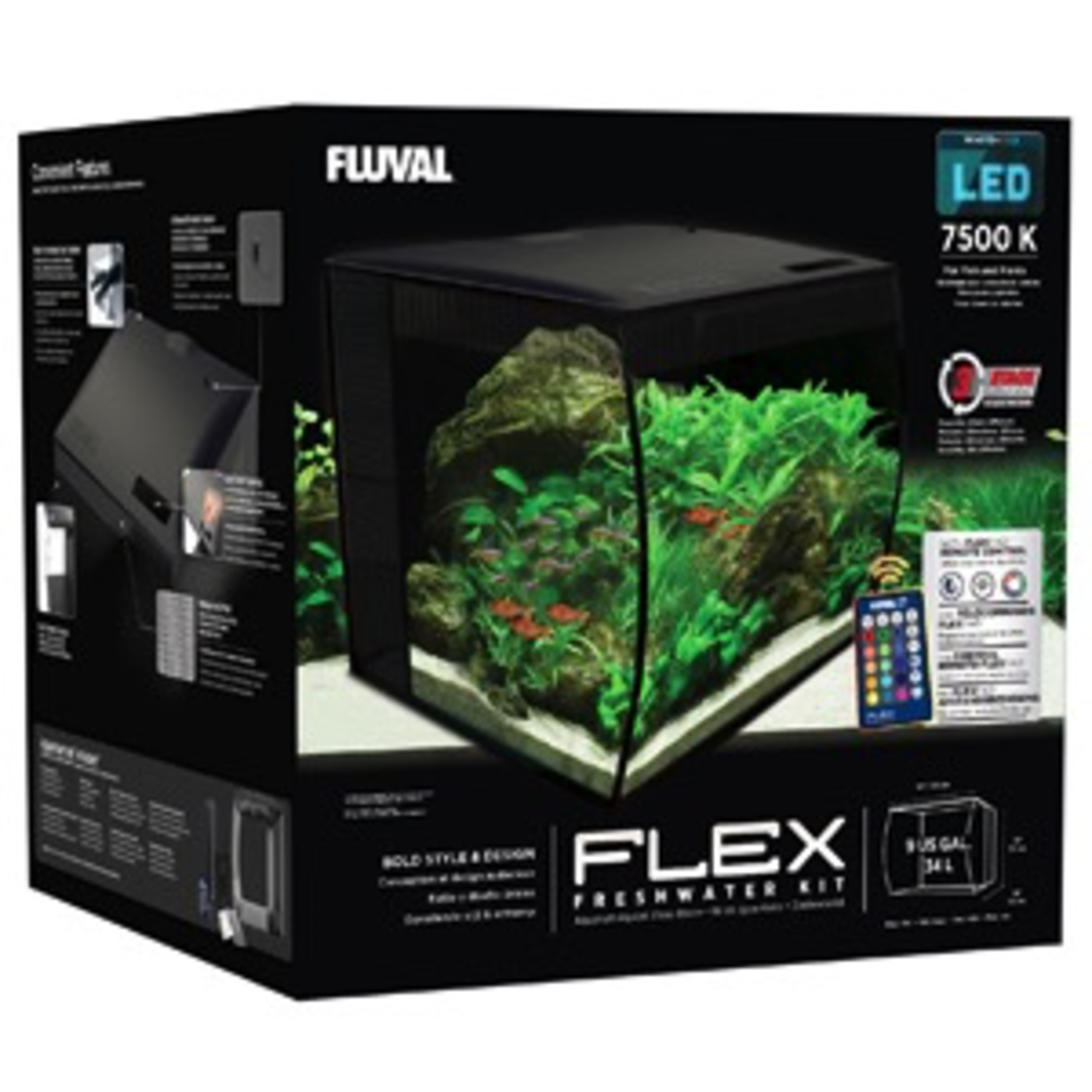 FLUVAL Fluval Flex Aquarium 34L, 9gal