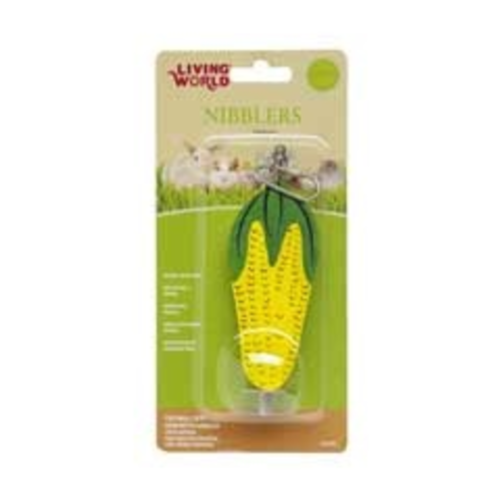 LIVING WORLD (D) LW Nblers Wood Chews-Corn Cob on Stick-V
