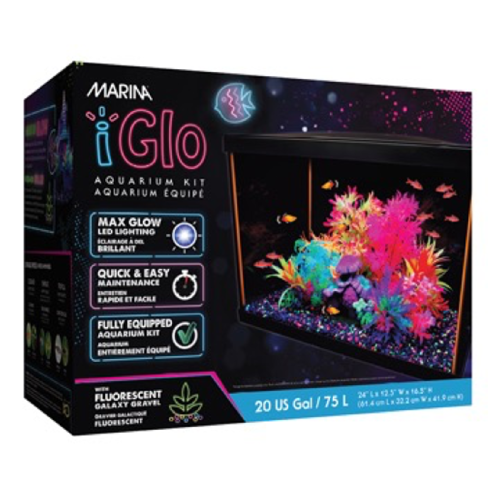 MARINA Marina iGlo 20 Aquarium Kit - 75 L (20 US gal.)