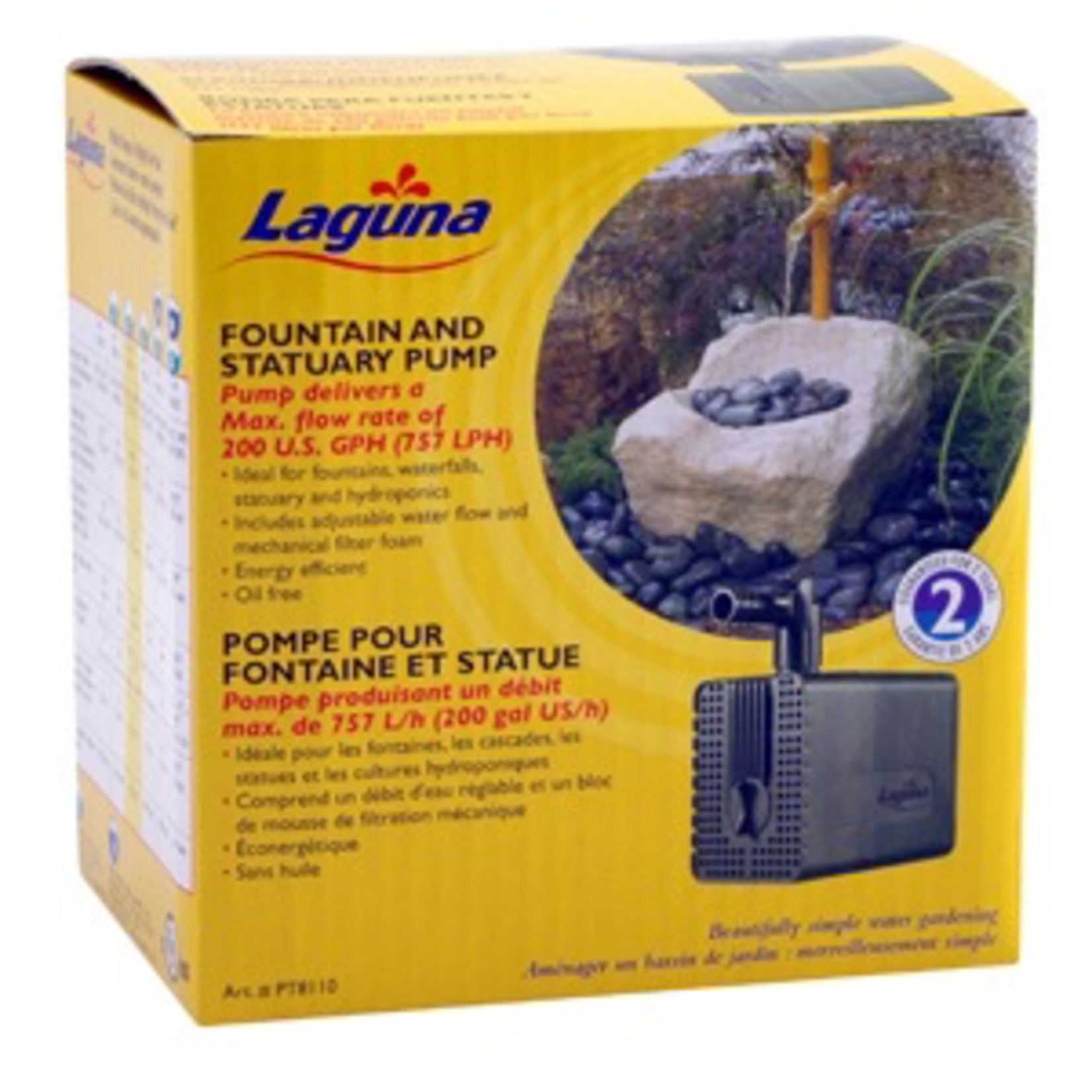 LAGUNA Laguna Submersible Water Pump - For ponds up to 757 L (200 US Gal) PT8110