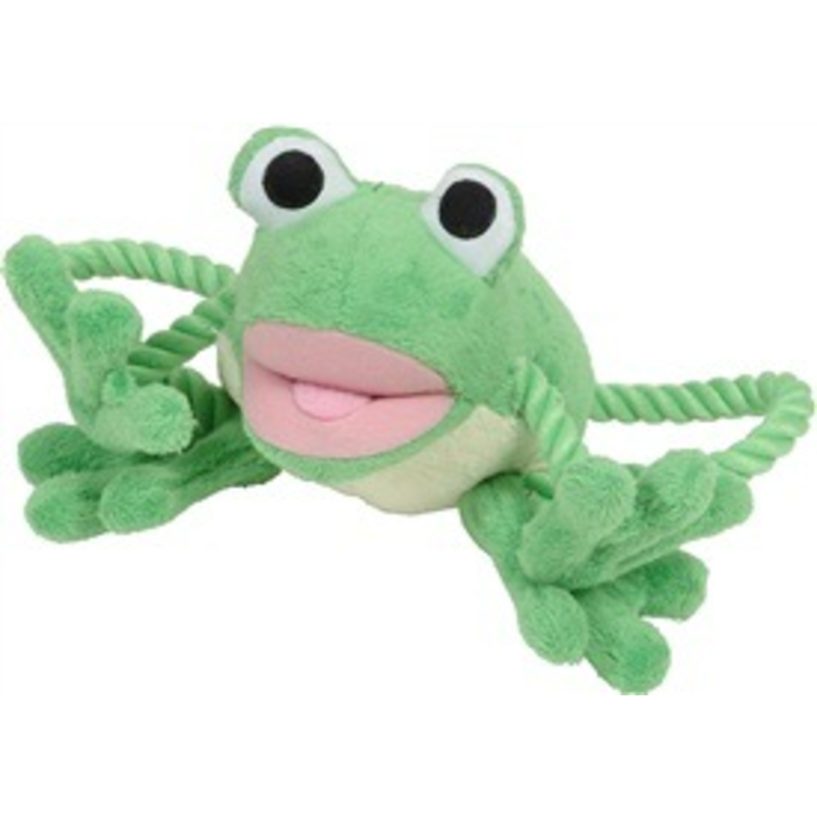 DOG IT (W) Dogit "Puppy Luvz" Plush Dog Toy with Squeaker, Green Frog