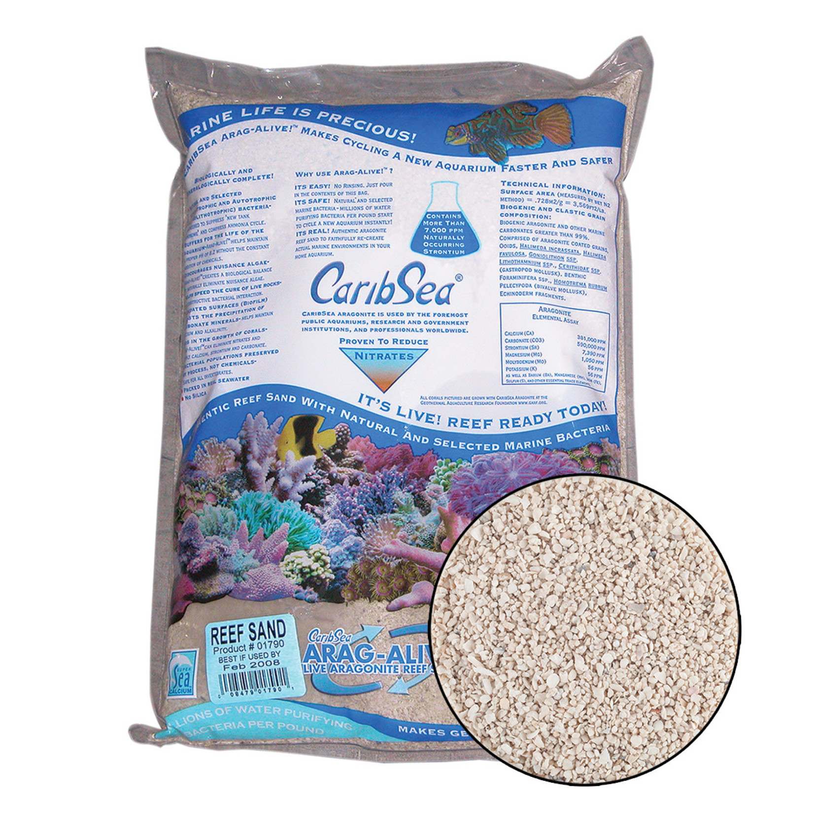 CARIBSEA (W) CARIBSEA Arag-Alive! Special Grade Reef Sand - 10 lb
