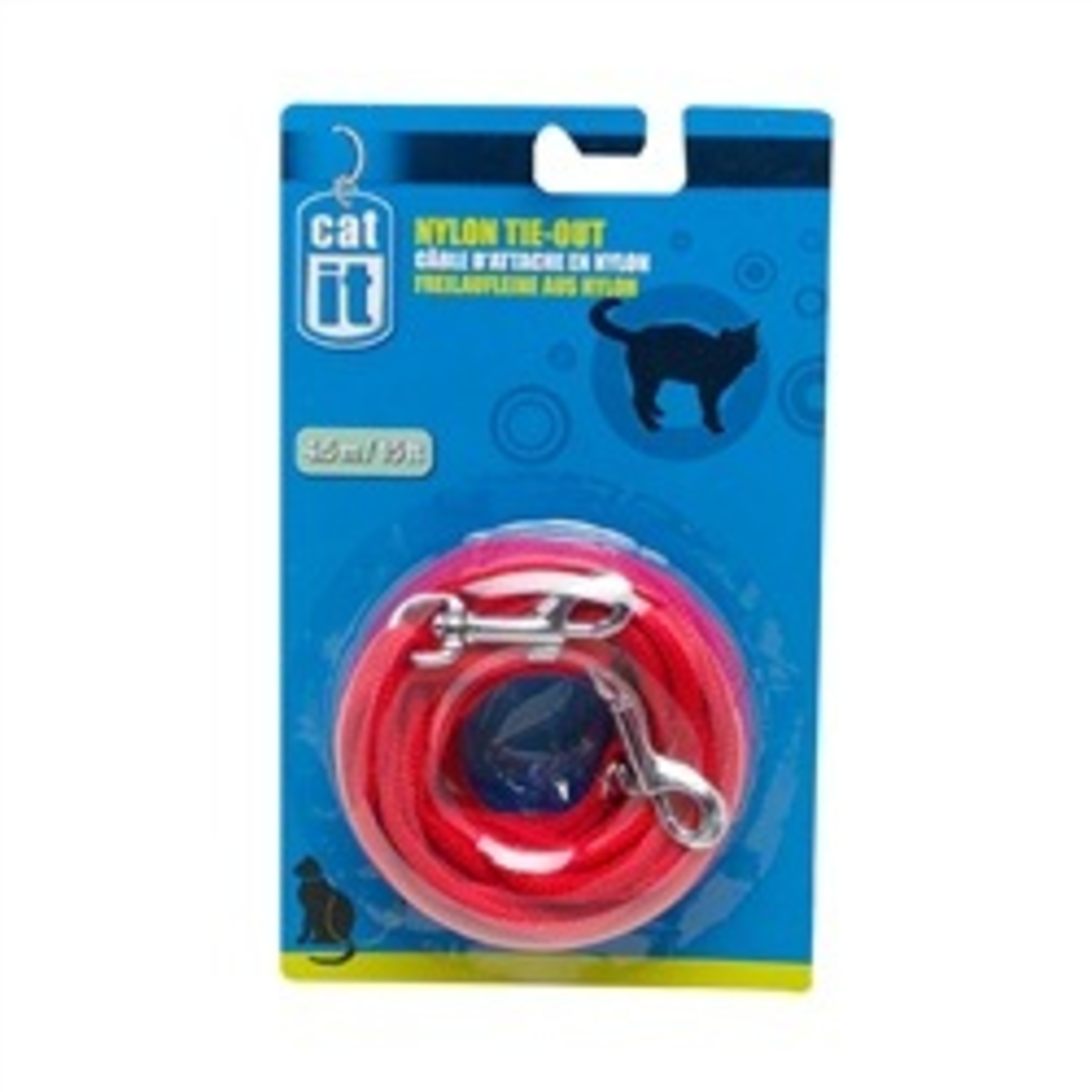CAT IT (W) CA Nyl. Tie-out, 3m (10 ft), Red