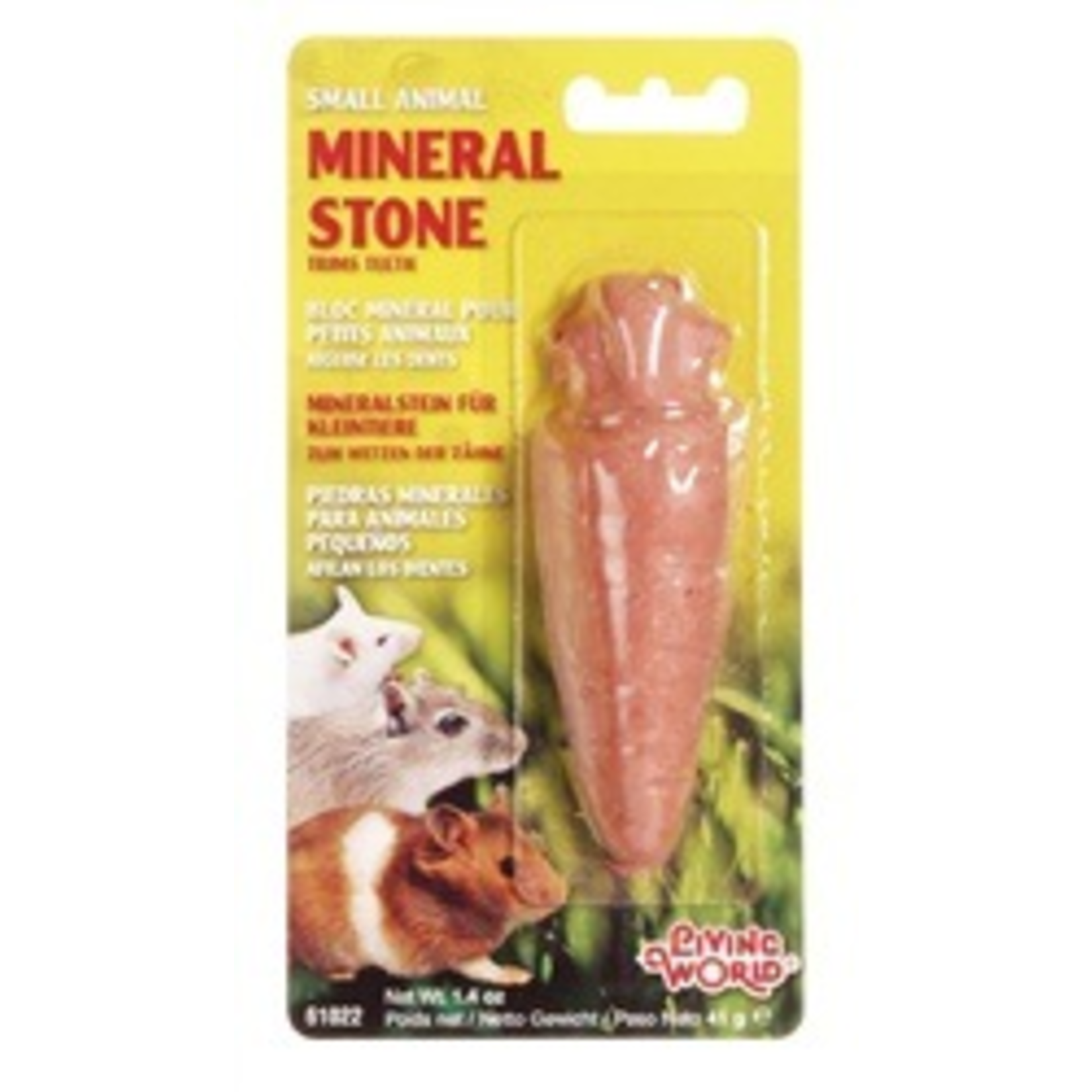 LIVING WORLD (W) Small Animal Mineral Stone - Carrot